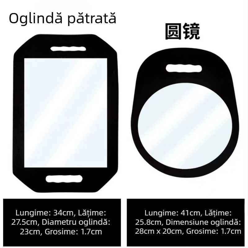 Oglindă de perete pentru machiaj și înfrumusețare, oglindă pătrată cu spate din spumă