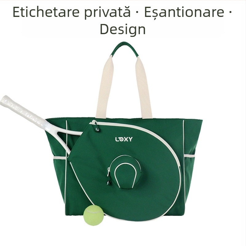 Geantă pentru rachete de tenis și badminton, capacitate mare, personalizabilă, ușoară, geantă pentru antrenament și yoga cu curea pe umăr