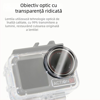 Carcasă impermeabilă pentru DJI Action5 Pro/4/3 — husă de scufundare la 60 m, accesoriu pentru cameră de acțiune