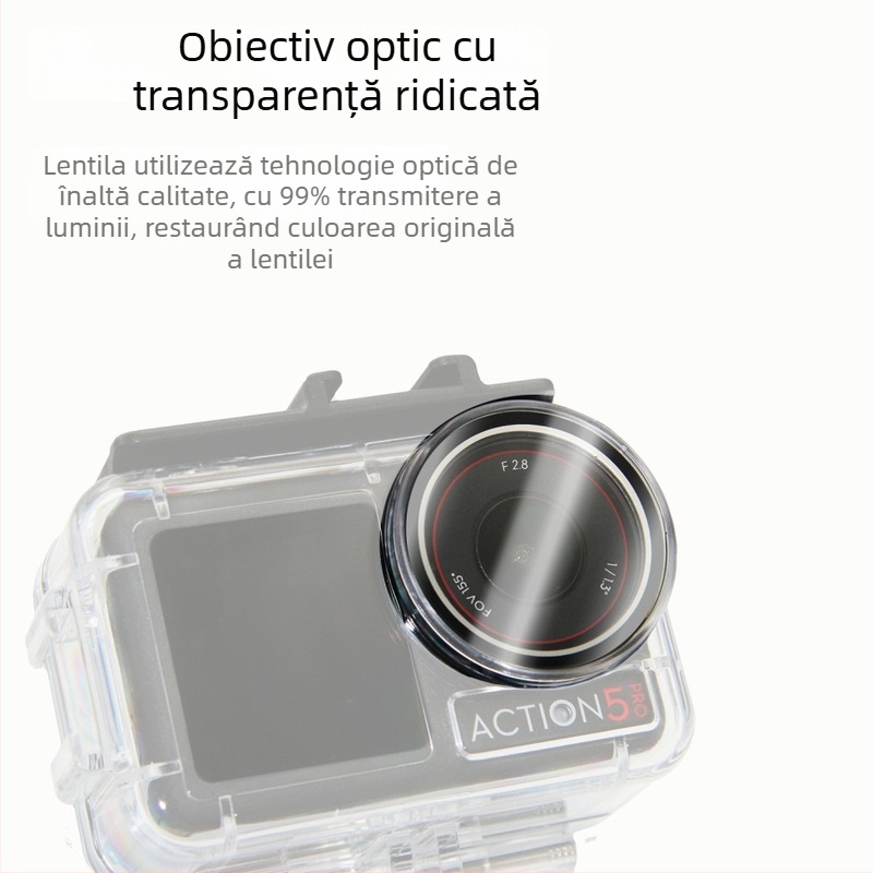Carcasă impermeabilă pentru DJI Action5 Pro/4/3 — husă de scufundare la 60 m, accesoriu pentru cameră de acțiune