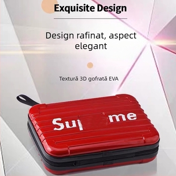 Husă de depozitare pentru unelte de coafură, cu carcasă rigidă și curea de talie, cu foarfece și instrument electric de stilizare