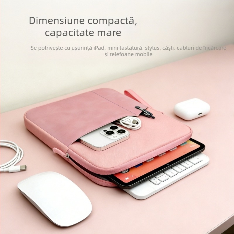 Geantă de stocare pentru iPad cu căptușeală de catifea, protecție la șocuri și praf, husă de tabletă ușoară și portabilă