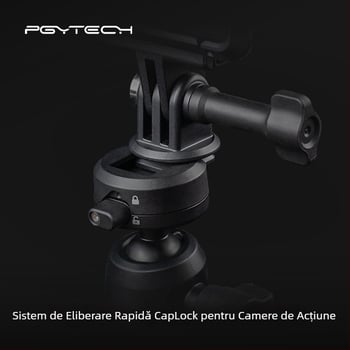 PGYTECH CapLock Kit pentru cameră de acțiune, sistem rapid de montaj și cap ball-head, accesorii adaptor