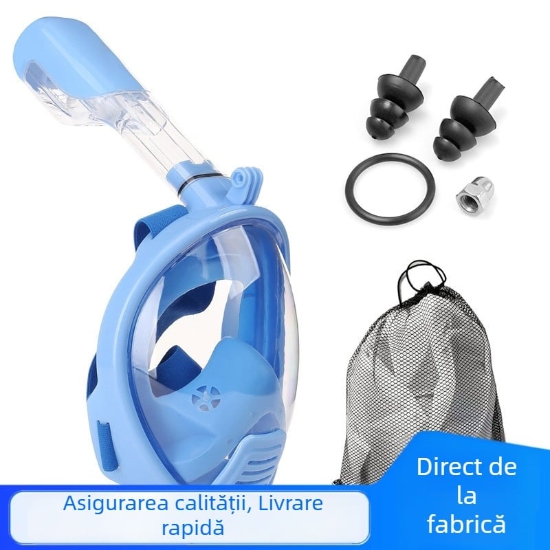 Set mască de snorkel cu ochelari de înot și mască de scufundare impermeabilă