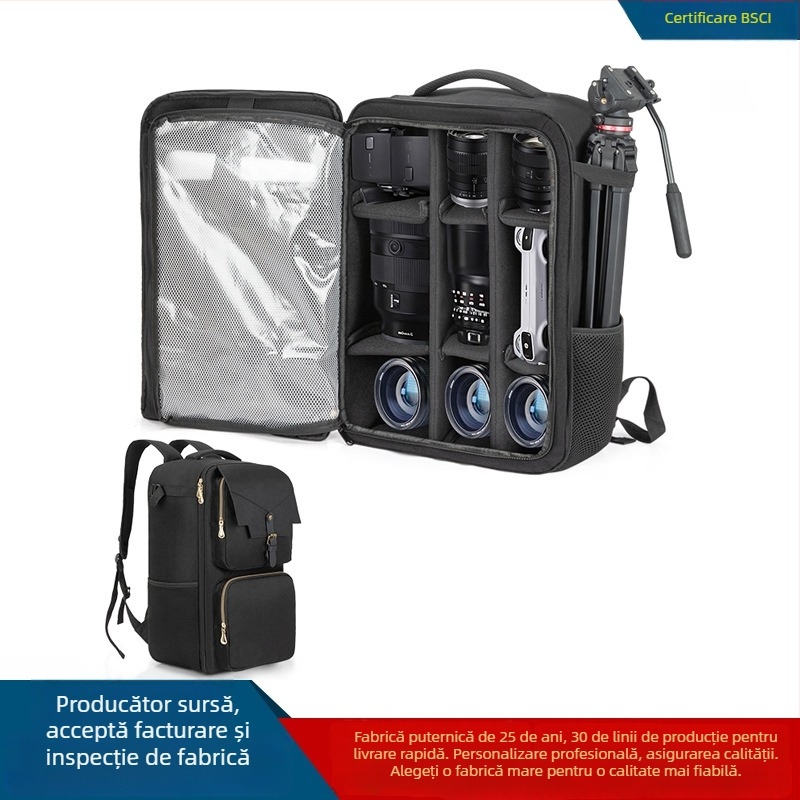 Rucsac DSLR personalizat, spațios, pentru Canon și Fuji