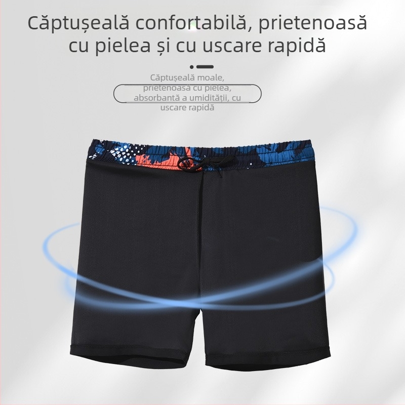 Promise șorturi de baie pentru bărbați cu dublu strat, uscare rapidă, culoare solidă, stil briefs