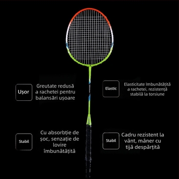 Set cu două rachete de badminton pentru începători – ideal pentru antrenament în familie și fitness