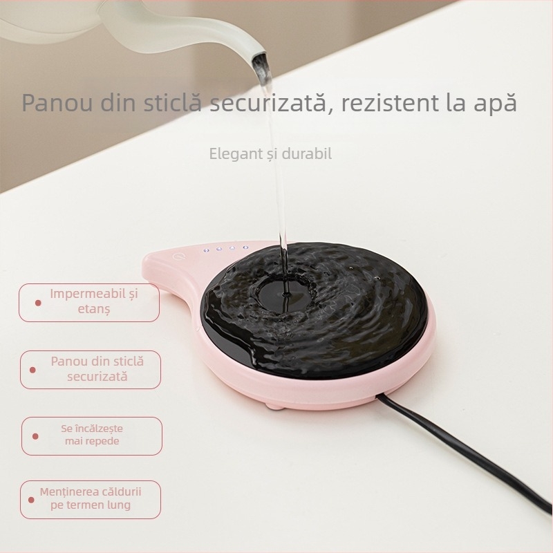 Suport încălzitor pentru ceașcă cu control automat al temperaturii, încălzește laptele, 40–80°C