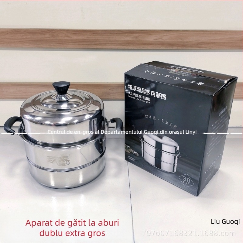 Aburitor din oțel inoxidabil, 40 cm, cu trei niveluri și grilaj dublu, pentru uz casnic și comercial, compatibil cu plitele cu inducție, capac magnetic
