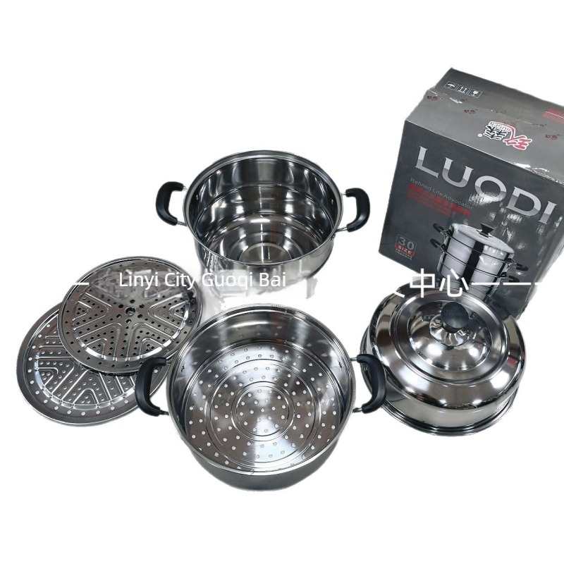 Aburitor din oțel inoxidabil, 40 cm, cu trei niveluri și grilaj dublu, pentru uz casnic și comercial, compatibil cu plitele cu inducție, capac magnetic