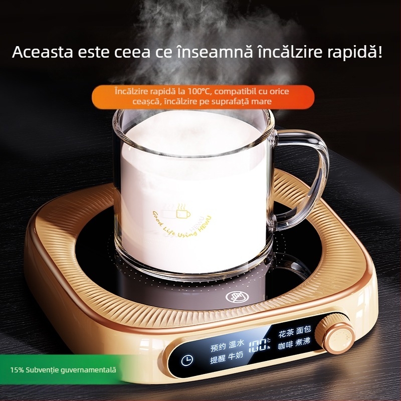 Pocket Bear suport încălzitor pentru pahare, termostatat pentru birou sau casă, menține automat temperatura de 100°C