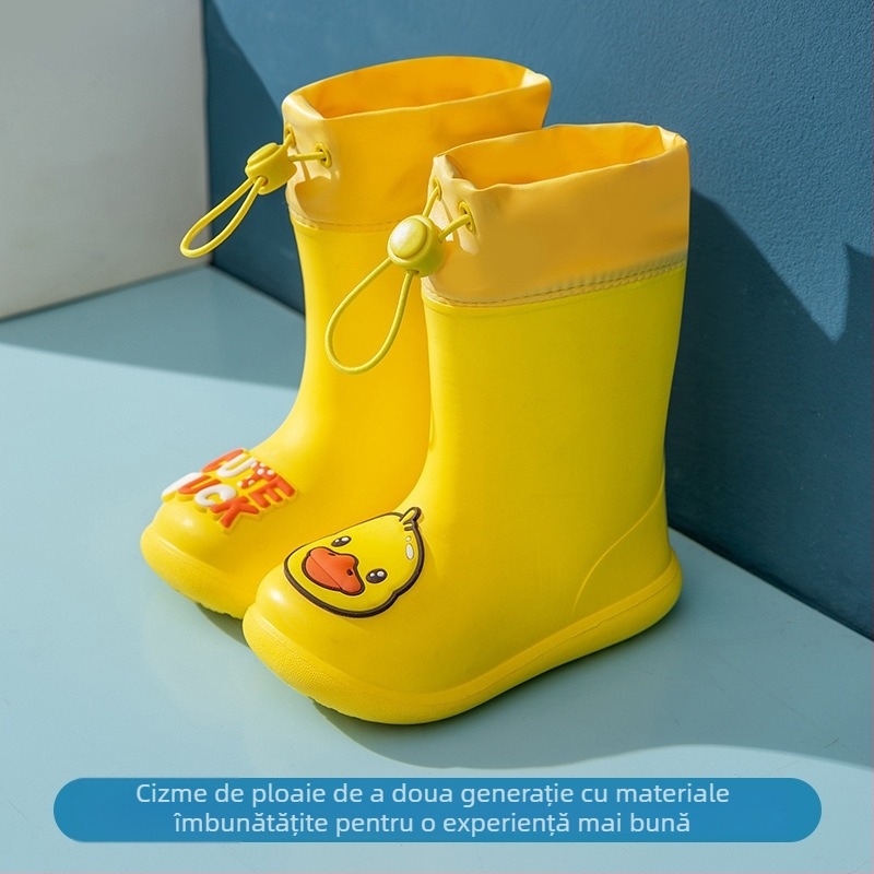 Ghete de ploaie pentru copii, unisex, până la jumătatea gambei, antiderapante, impermeabile, EVA upper, model animale