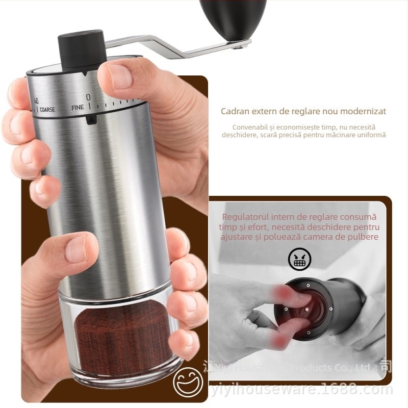Râșniță de cafea electrică în stil italian, portabilă, reîncărcabilă, pentru uz casnic