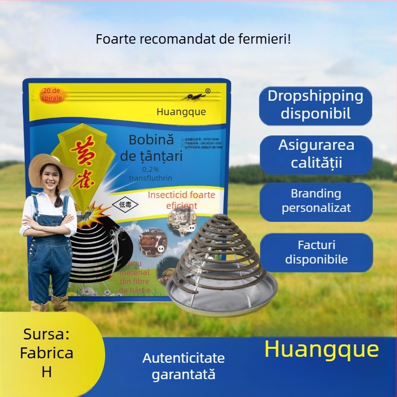 Pasărea Galbenă: coliere insecticide împotriva muștelor, țânțarilor și gândacilor — pentru restaurante, bucătării, hoteluri și ferme