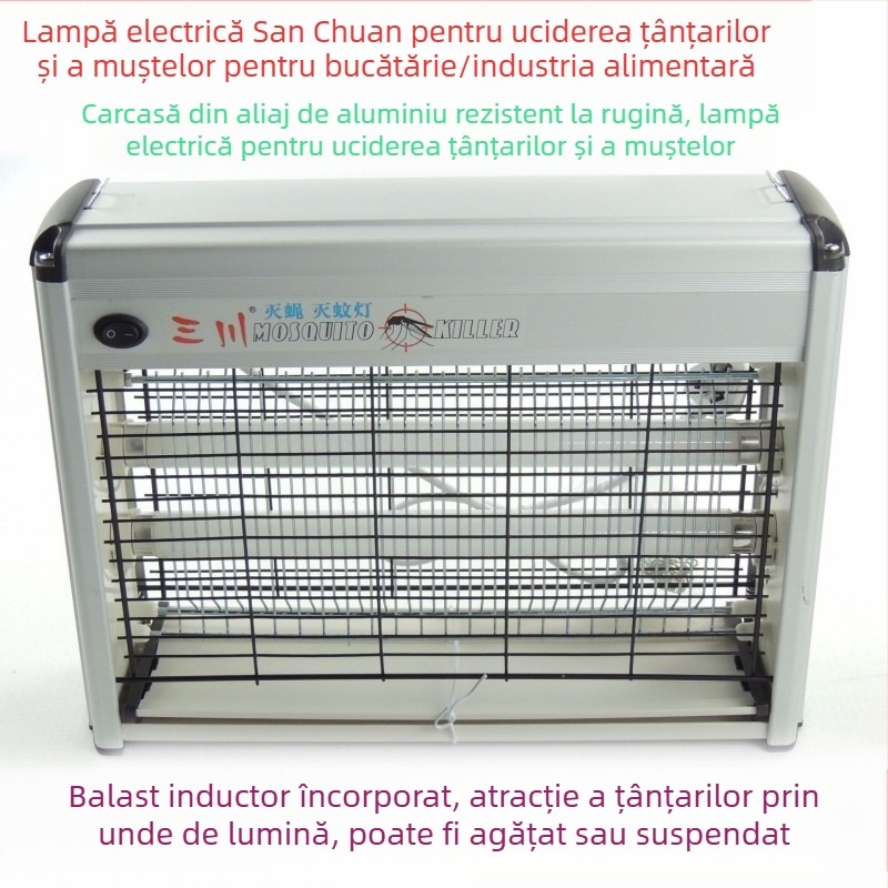Lampă 20W pentru omorârea muștelor și țânțarilor, interior, pentru casă, restaurante, hoteluri și magazine