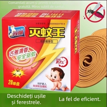 Incensă anti Țânțari cu parfum de santal, solidă, netoxică