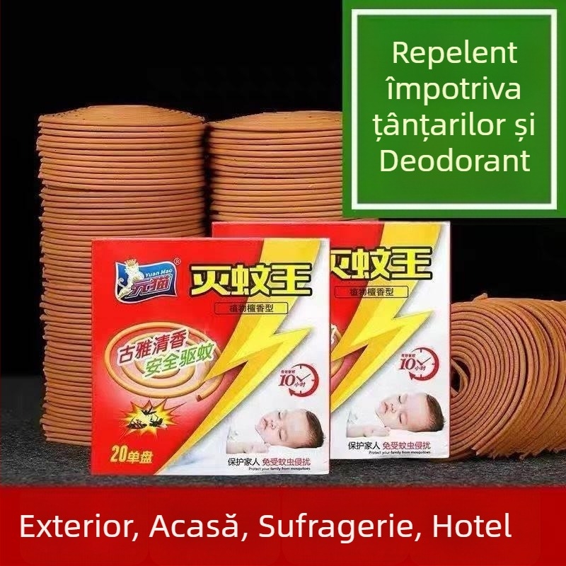 Incensă anti Țânțari cu parfum de santal, solidă, netoxică