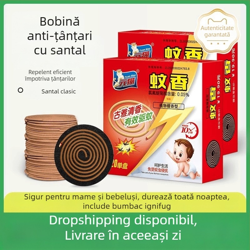 Incensă anti Țânțari cu parfum de santal, solidă, netoxică