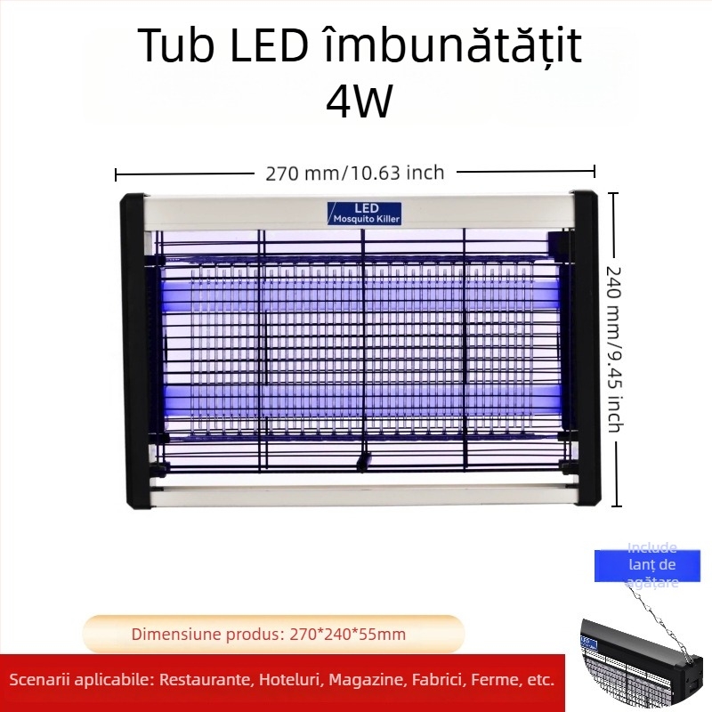 Lampă de interior pentru omorârea țânțarilor, cu lumină mov, capcană biomimică automată