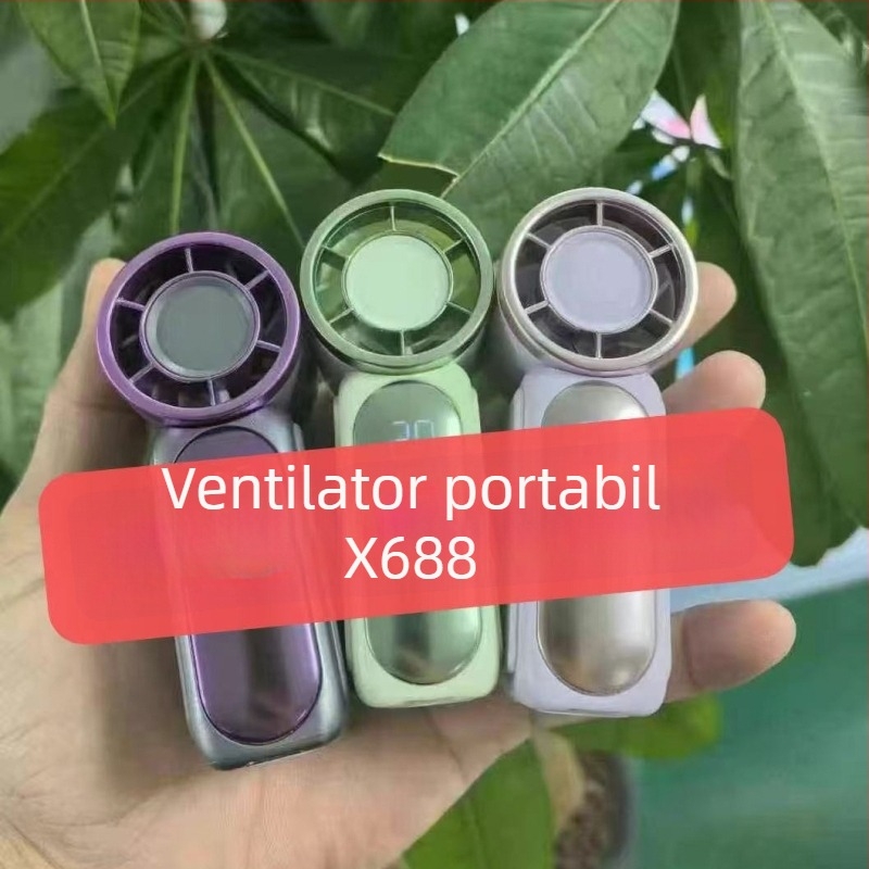 Ventilator de mână pentru răcire, mini, USB reîncărcabil, silențios, cu viteză înaltă