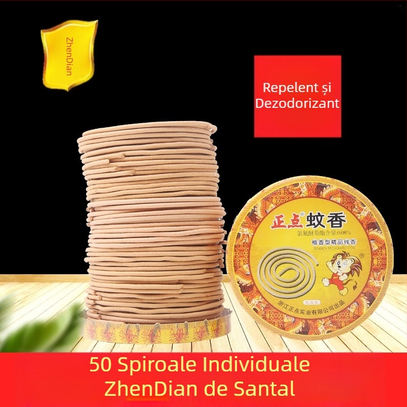 Disc de tămâie din santal pentru respingerea țânțarilor și deodorarea locuinței, potrivit pentru bucătărie și baie.