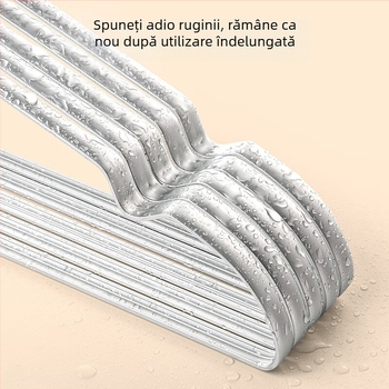 Umeraș din aluminiu, antiderapant, îngroșat, pentru uz interior, fără urme, pentru uscare haine ude și uscate
