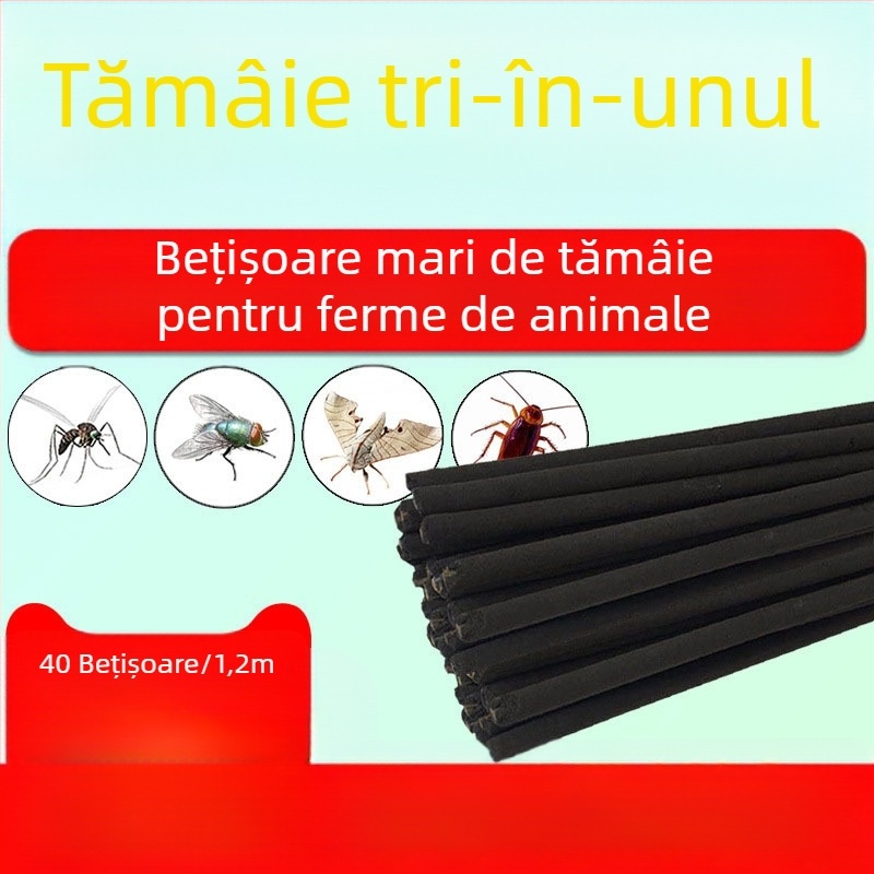 Bețișoare cu dublă acțiune împotriva țânțarilor și muștelor, pentru ferme, utilizare veterinară la creșterea porcilor, 40 bețișoare pentru sere