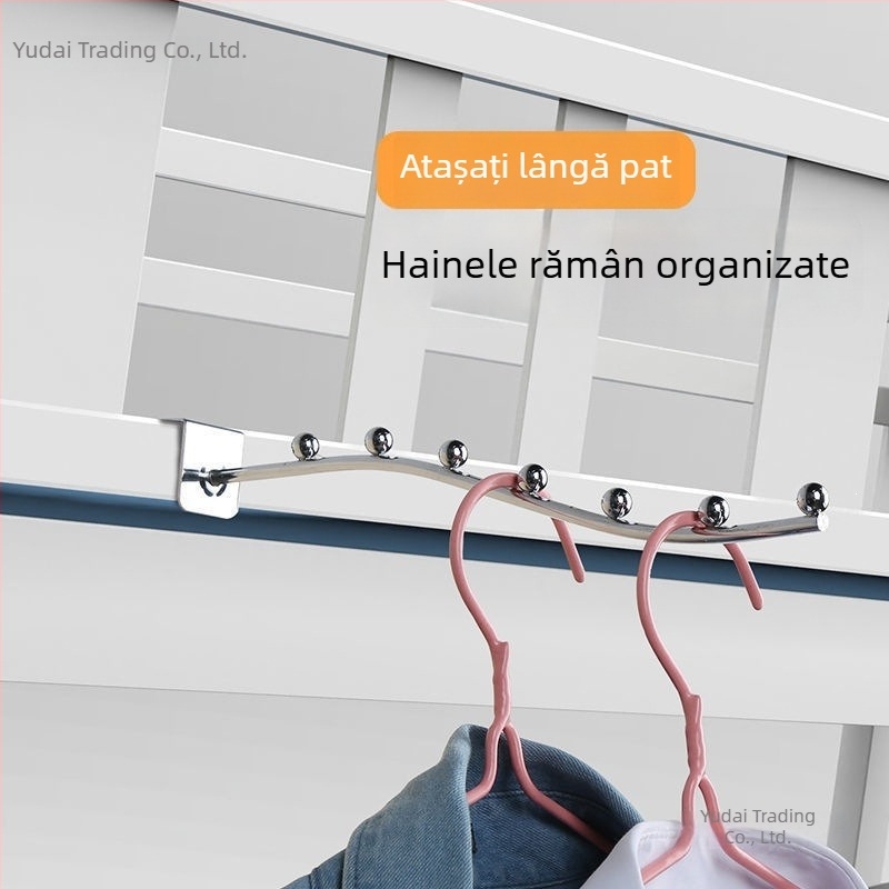 Mini uscător haine pentru balcon/dormitor, cu cârlig lângă pat și cârlig de fereastră anti-furt, fără găuri