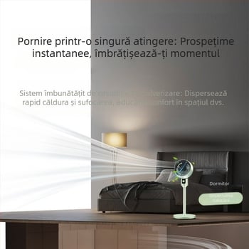 Ventilator de circulație a aerului cu oscilație 3D, ventilator de podea pentru convecție, pentru casă și cămin studențesc