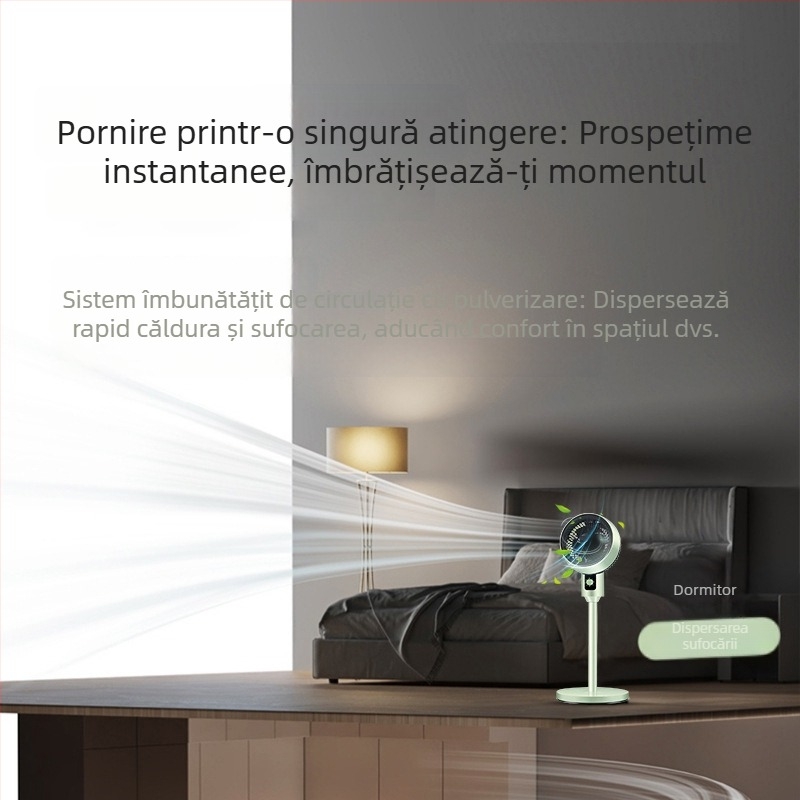 Ventilator de circulație a aerului cu oscilație 3D, ventilator de podea pentru convecție, pentru casă și cămin studențesc