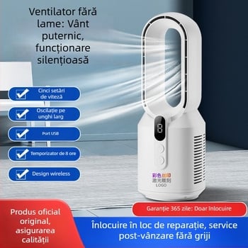 Ventilator reîncărcabil fără palete pentru uz casnic, ventilator de masă fără palete, ventilator vertical electric, ventilator pentru circulația aerului