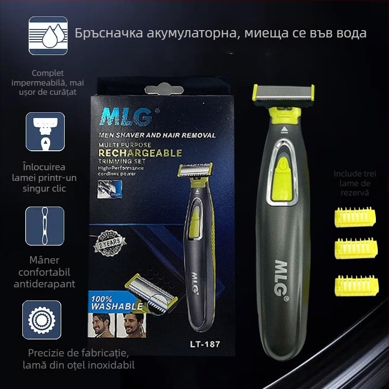 Aparat de ras electric unisex cu încărcare USB, cap lavabil