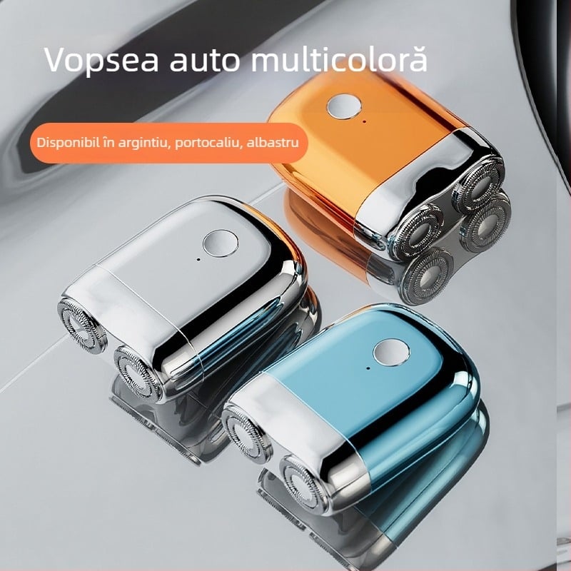 Aparat de ras electric mini, magnetic, pentru bărbați, cu capete duble, ras foarte curat, portabil pentru călătorii cu mașina
