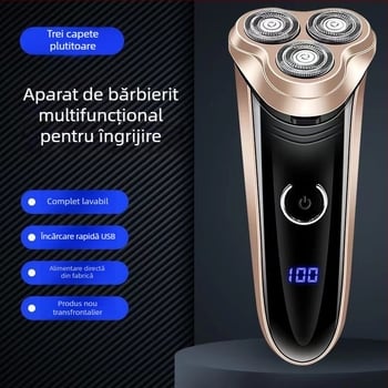 Feinette 5688 aparat de ras electric cu trei capete flotante pentru bărbați