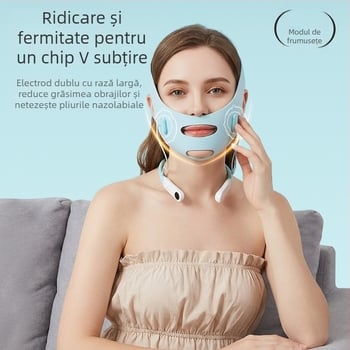 Mască facială EMS pentru modelare – ridicare și fermitate, îmbunătățește laxitatea pielii, riduri nazolabiale, colțuri ale gurii și riduri în jurul ochilor