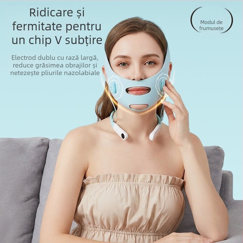 Mască facială EMS pentru modelare – ridicare și fermitate, îmbunătățește laxitatea pielii, riduri nazolabiale, colțuri ale gurii și riduri în jurul ochilor