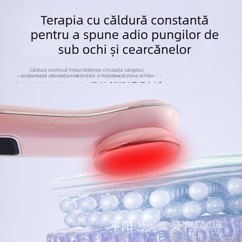 Masaj ocular portabil, cu baterie reîncărcabilă, infuzie de nutrienți și rejuvenare a pielii cu ioni negativi