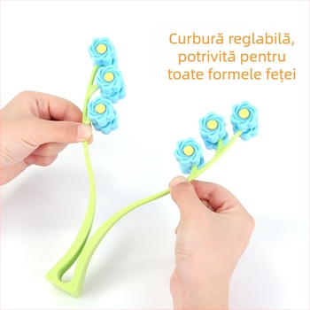 Masaj manual cu role pentru față – instrument de frumusețe facială pentru conturarea liniei în formă de V și reducerea dublei bărbii