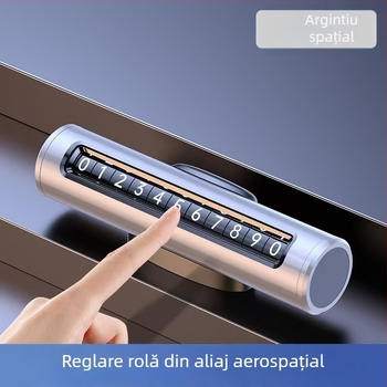 Semn metalic temporar pentru parcare, cu imprimare de logo și număr de telefon ascuns, rezistent la temperaturi înalte, pentru mașină