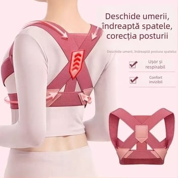 Bandă de corecție a posturii pentru spate, invizibilă, unisex