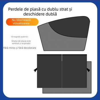 Perdea magnetică pentru geamul lateral al mașinii, utilizare în interior, pentru intimitate și izolare termică