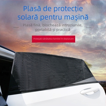 Draperie pentru mașină împotriva țânțarilor, cu perdea solară și plasă de ventilație pentru ferestre