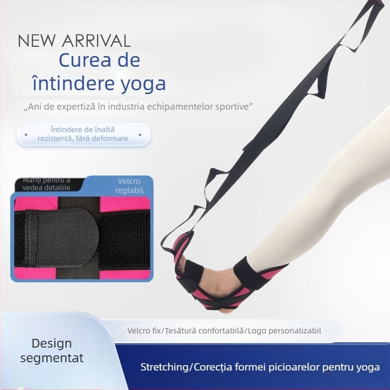Bandă de întindere a ligamentelor pentru susținerea gleznei și alinierea articulațiilor, bandă de reabilitare pentru căderea piciorului, accident vascular cerebral și hemiplegie, curea de întindere pentru yoga