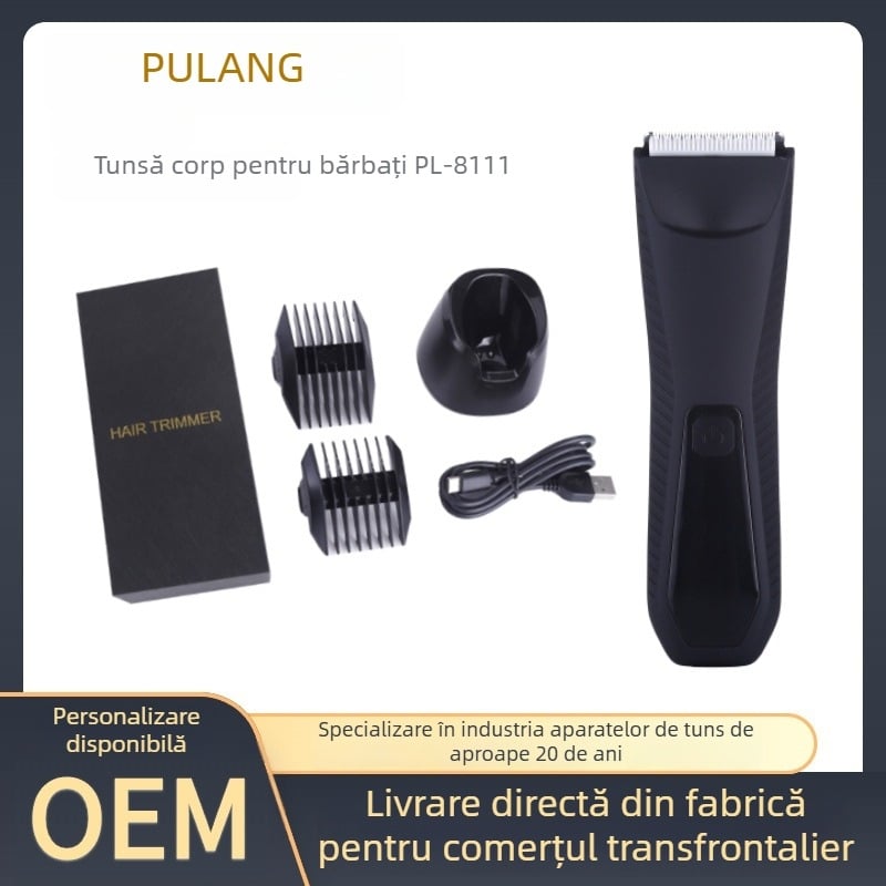 Aparat de ras electric pentru bărbați, îndepărtarea părului de pe corp, subraț și picioare, cu afișaj digital