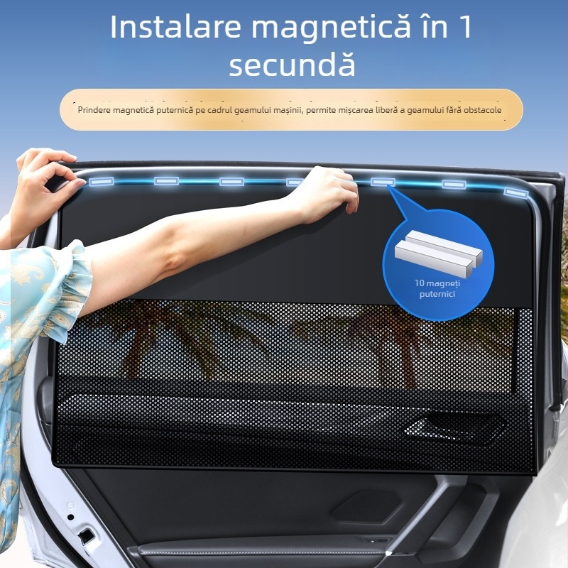 Cortină magnetică auto pentru geamuri laterale, protecție solară și izolație termică, personalizare OEM