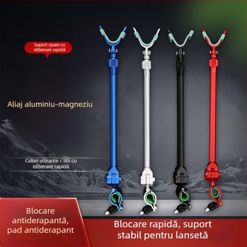 Suport pentru undițe din aliaj de aluminiu-magneziu, cu eliberare rapidă, pentru montaj pe spate, cap universal pentru undițe, accesorii de pescuit