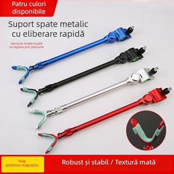 Suport pentru undițe din aliaj de aluminiu-magneziu, cu eliberare rapidă, pentru montaj pe spate, cap universal pentru undițe, accesorii de pescuit