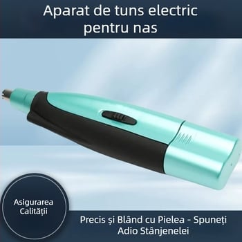 Trimmer electric pentru părul nasului, alimentat cu baterie, pentru bărbați și femei