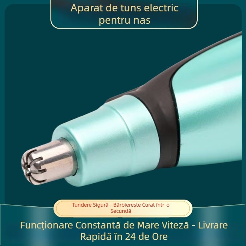 Trimmer electric pentru părul nasului, alimentat cu baterie, pentru bărbați și femei