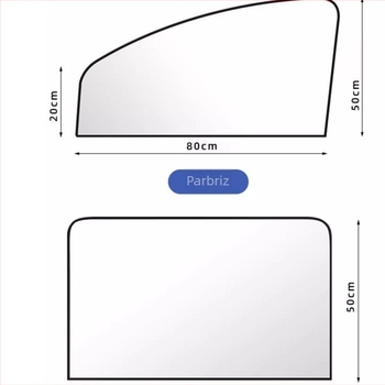 Cortină de protecție pentru geamurile laterale ale mașinii, prindere magnetică, protecție solară și izolație termică, plasă semi-transparentă